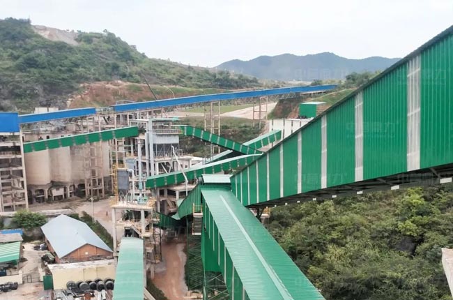 江西上饒石灰石水泥骨料生產(chǎn)線
