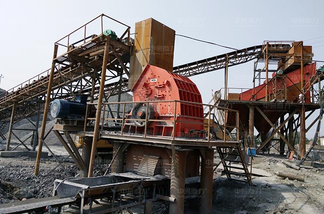江西九江時(shí)產(chǎn)600-700噸砂石破碎生產(chǎn)線