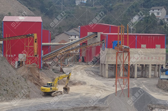 湖北宜都大水橋采石場時產1200噸砂石生產線