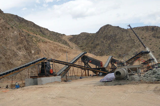 寧夏中衛(wèi)市永康石料廠時產(chǎn)500噸砂巖生產(chǎn)線