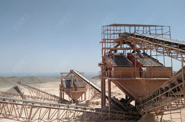 寧夏青銅峽時產(chǎn)1000噸碎石子生產(chǎn)線