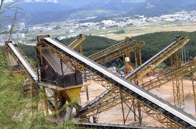 云南臨滄市孟定鎮(zhèn)時產300噸石子生產線