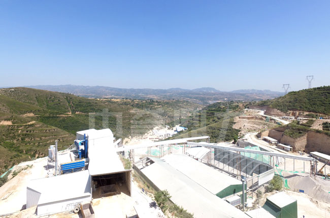 陜西銅川市弘鑫鈣業時產600噸骨料生產線