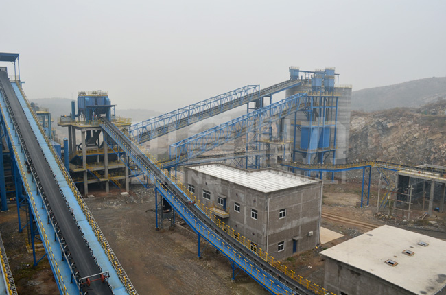 河南安陽中聯(lián)時產2500噸砂石骨料生產線